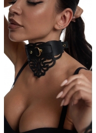 Фигурный чокер с узорами и золотистой фурнитурой - Crazy Handmade - купить с доставкой в Реутове