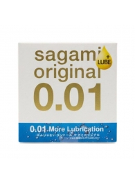 Увлажнённый презерватив Sagami Original 0.01 Extra Lub - 1 шт. - Sagami - купить с доставкой в Реутове