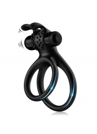 Черное эрекционное виброкольцо с подхватом мошонки Stay Hard - Boys of Toys - в Реутове купить с доставкой