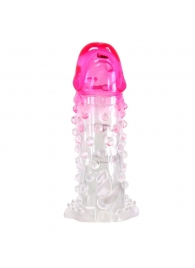 Прозрачно-розовая насадка на пенис Wilford - 13,5 см. - Baile - в Реутове купить с доставкой