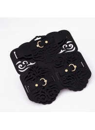 Фигурный набор для БДСМ-игр с узорами и золотистой фурнитурой - Crazy Handmade - купить с доставкой в Реутове