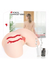 Мастурбатор-полуторс с двойным слоем материала и вибрацией Jenny Onahole Real Hips - KOKOS - в Реутове купить с доставкой