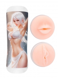 Двусторонний мастурбатор в колбе аниме - вагина и ротик - Tokyo Style - в Реутове купить с доставкой