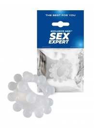 Эластичное эрекционное кольцо с двумя рядами шариков - Sex Expert - в Реутове купить с доставкой