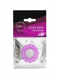 Лиловое эрекционное кольцо с 2 рядами стимулирующих шариков - Erowoman-Eroman - в Реутове купить с доставкой