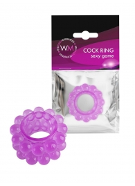 Лиловое эрекционное кольцо с 2 рядами стимулирующих шариков - Erowoman-Eroman - в Реутове купить с доставкой