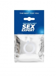 Эластичное эрекционное кольцо с шипиками и шариком - Sex Expert - в Реутове купить с доставкой