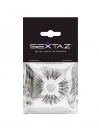 Эластичное эрекционное кольцо с черными «ресничками» - Sextaz - в Реутове купить с доставкой