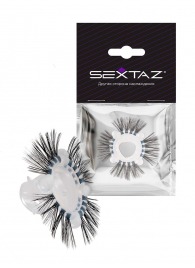 Эластичное эрекционное кольцо с черными «ресничками» - Sextaz - в Реутове купить с доставкой