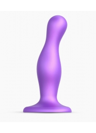 Фиолетовая насадка Strap-On-Me Dildo Plug Curvy size M - Strap-on-me - купить с доставкой в Реутове