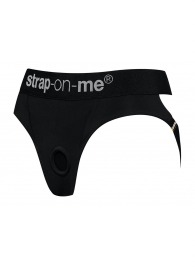 Черные трусики для насадок Heroine Lingerie Harness - size XL - Strap-on-me - купить с доставкой в Реутове