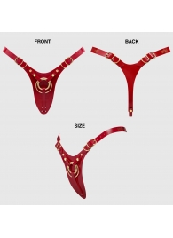 Красный пояс для фиксации насадок Strap-On-Me Leatherette Harness Fabulous - Strap-on-me - купить с доставкой в Реутове