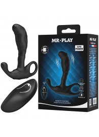 Черный изогнутый массажёр простаты с вибрацией и пультом ДУ - Baile - в Реутове купить с доставкой