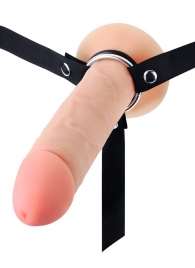 Мужской полый страпон на регулируемых ремешках - 22 см. - Sex Expert - купить с доставкой в Реутове