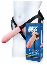 Мужской полый страпон на регулируемых ремешках - 22 см. - Sex Expert - купить с доставкой в Реутове