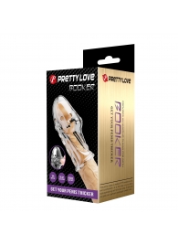 Прозрачная насадка на пенис Booker - 8 см. - Baile - в Реутове купить с доставкой