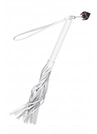 Белая кожаная плеть - 50 см. - Pecado - купить с доставкой в Реутове