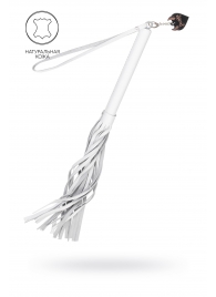 Белая кожаная плеть - 50 см. - Pecado - купить с доставкой в Реутове