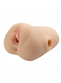 Телесный мастурбатор с вибрацией Double Pounder Vibrating Squeeze Stroker - Pipedream - в Реутове купить с доставкой