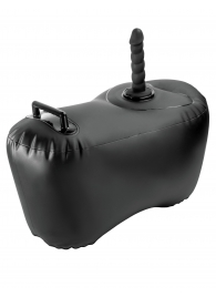 Черное надувное кресло с платформой для фиксации дилдо Body Dock Inflatable Love Seat - Pipedream - купить с доставкой в Реутове