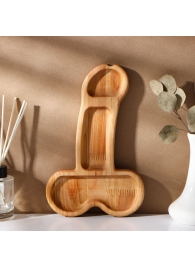 Деревянное блюдо для подачи в форме члена (25 х 16,5 х 1,7 см) - Сима-Ленд - купить с доставкой в Реутове