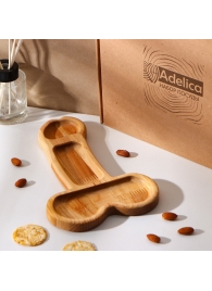 Деревянное блюдо для подачи в форме члена (25 х 16,5 х 1,7 см) - Сима-Ленд - купить с доставкой в Реутове