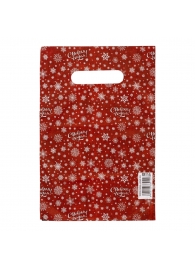 Красный подарочный новогодний пакет с вырубной ручкой (20х30 см) - Сима-Ленд - купить с доставкой в Реутове