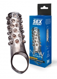 Дымчатая насадка на пенис с выпуклостями - 11 см. - Sex Expert - в Реутове купить с доставкой