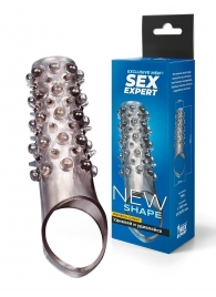 Дымчатая насадка на пенис с шипами и выпуклостями - 12 см. - Sex Expert - в Реутове купить с доставкой