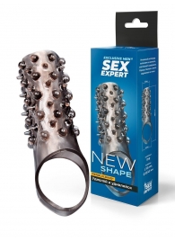 Дымчатая насадка на пенис с шипами и выпуклостями - 12,5 см. - Sex Expert - в Реутове купить с доставкой