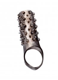 Дымчатая насадка на пенис с шипами и выпуклостями - 12,5 см. - Sex Expert - в Реутове купить с доставкой