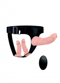 Женский страпон с 3 насадками и вибрацией - Erowoman-Eroman - купить с доставкой в Реутове