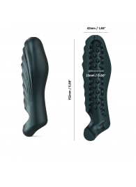 Серая силиконовая насадка на пенис с подхватом Manwan Ryzer - Manwan - в Реутове купить с доставкой