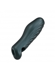 Серая силиконовая насадка на пенис с подхватом Manwan Ryzer - Manwan - в Реутове купить с доставкой