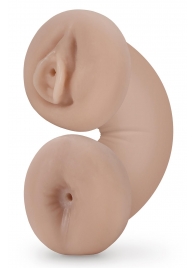 Телесный люминесцентный двусторонний мастурбатор Tasha - Blush Novelties - в Реутове купить с доставкой