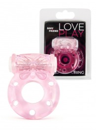 Розовое эрекционное виброкольцо с бабочкой - 1137 - в Реутове купить с доставкой