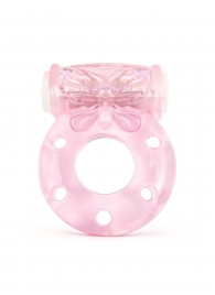 Розовое эрекционное виброкольцо с бабочкой - 1137 - в Реутове купить с доставкой