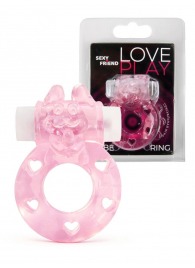 Розовое эрекционное виброкольцо в форме зайчика - 1137 - в Реутове купить с доставкой