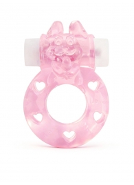 Розовое эрекционное виброкольцо в форме зайчика - 1137 - в Реутове купить с доставкой