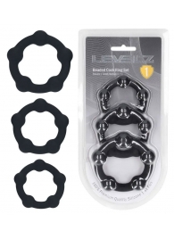 Набор из 3 эрекционных колец Beaded Silicone Cockring Set - Shots Media BV - в Реутове купить с доставкой