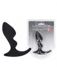 Черная анальная пробка для массажа простаты Double Ripple Silicone Prostate Massager - Shots Media BV - в Реутове купить с доставкой