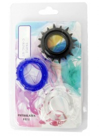 Набор из 3 эрекционных колец разного цвета и рельефа - Boys of Toys - в Реутове купить с доставкой
