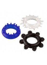 Набор из 3 эрекционных колец разного цвета и рельефа - Boys of Toys - в Реутове купить с доставкой