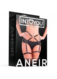 Черные стрепы на бёдра Aneir - Intoyou - купить с доставкой в Реутове