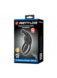 Черное перезаряжаемое виброкольцо Goodwin - Baile - в Реутове купить с доставкой