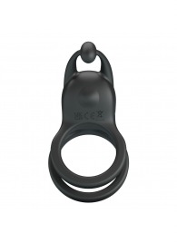 Черное перезаряжаемое виброкольцо Goodwin - Baile - в Реутове купить с доставкой