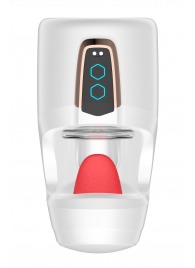 Белый мастурбатор с язычком и возвратно-поступательными движениями - Secwell - в Реутове купить с доставкой