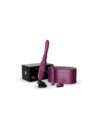 Фиолетовая секс-машина с функцией нагрева, насадками и присоской Sesh - Zalo - купить с доставкой в Реутове