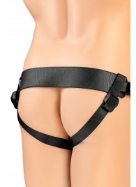 Телесный фаллопротез на черных ремнях Conall - 15 см. - ToyFa - купить с доставкой в Реутове