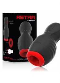 Черно-красный мастурбатор с вибрацией и всасыванием - JAMYJOB - в Реутове купить с доставкой